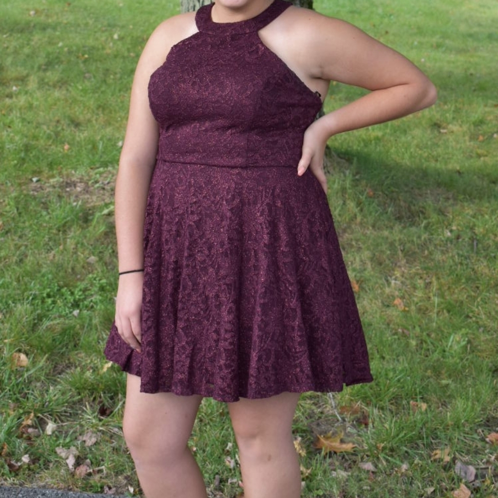 Burgundy semi formal dress
